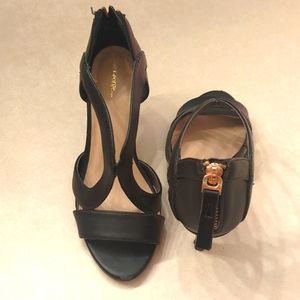 Black Size 5 Strappy Heels